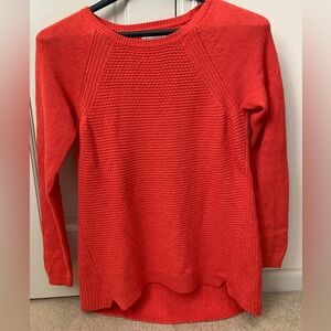LOFT Vibrant Orange Crew Neck Sweater
